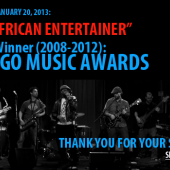 Winner! “Best African Entertainer” in Chicago Music Awards